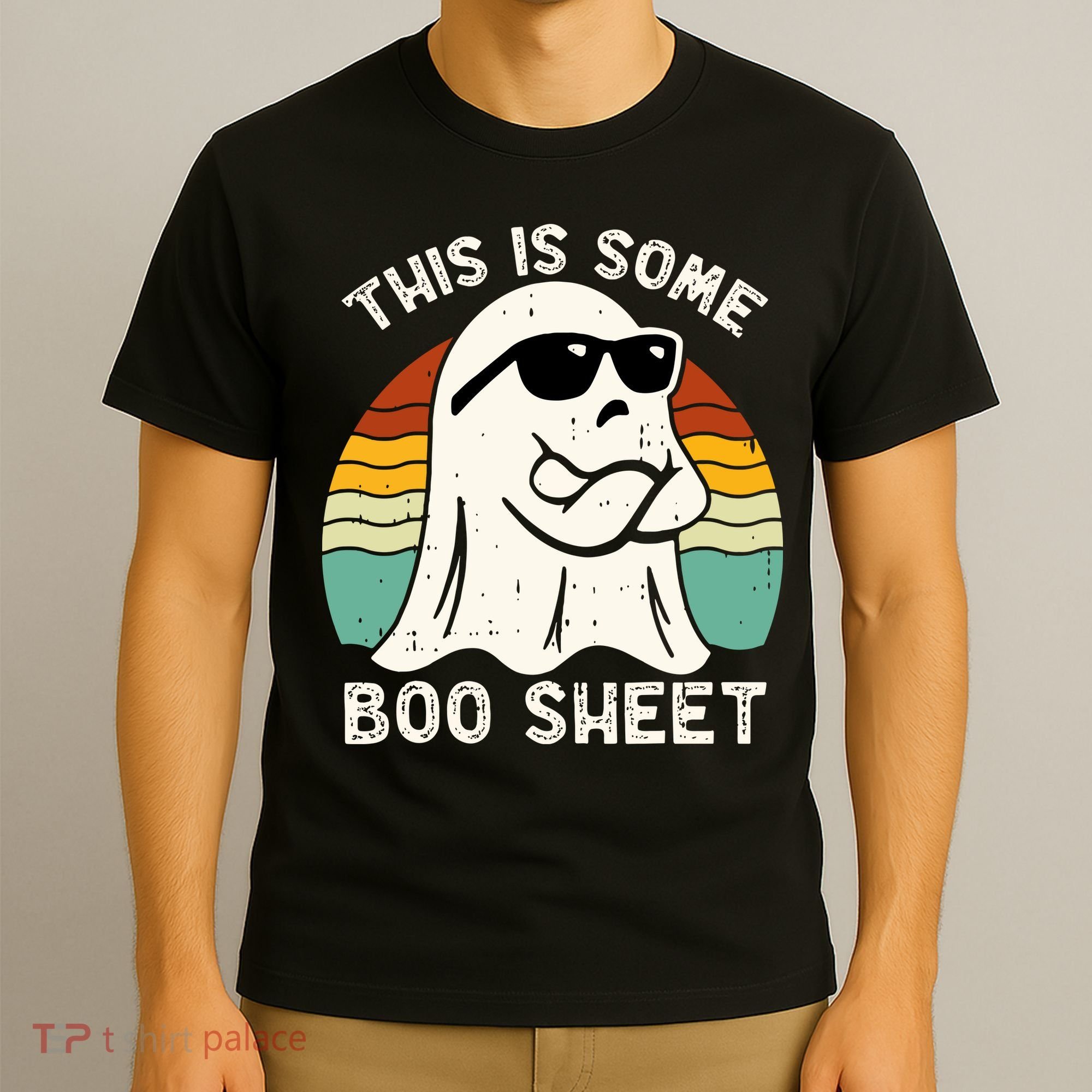 Funny Vintage Halloween Boo Ghost This Is Some Boo Sheet Gift T-Shirt