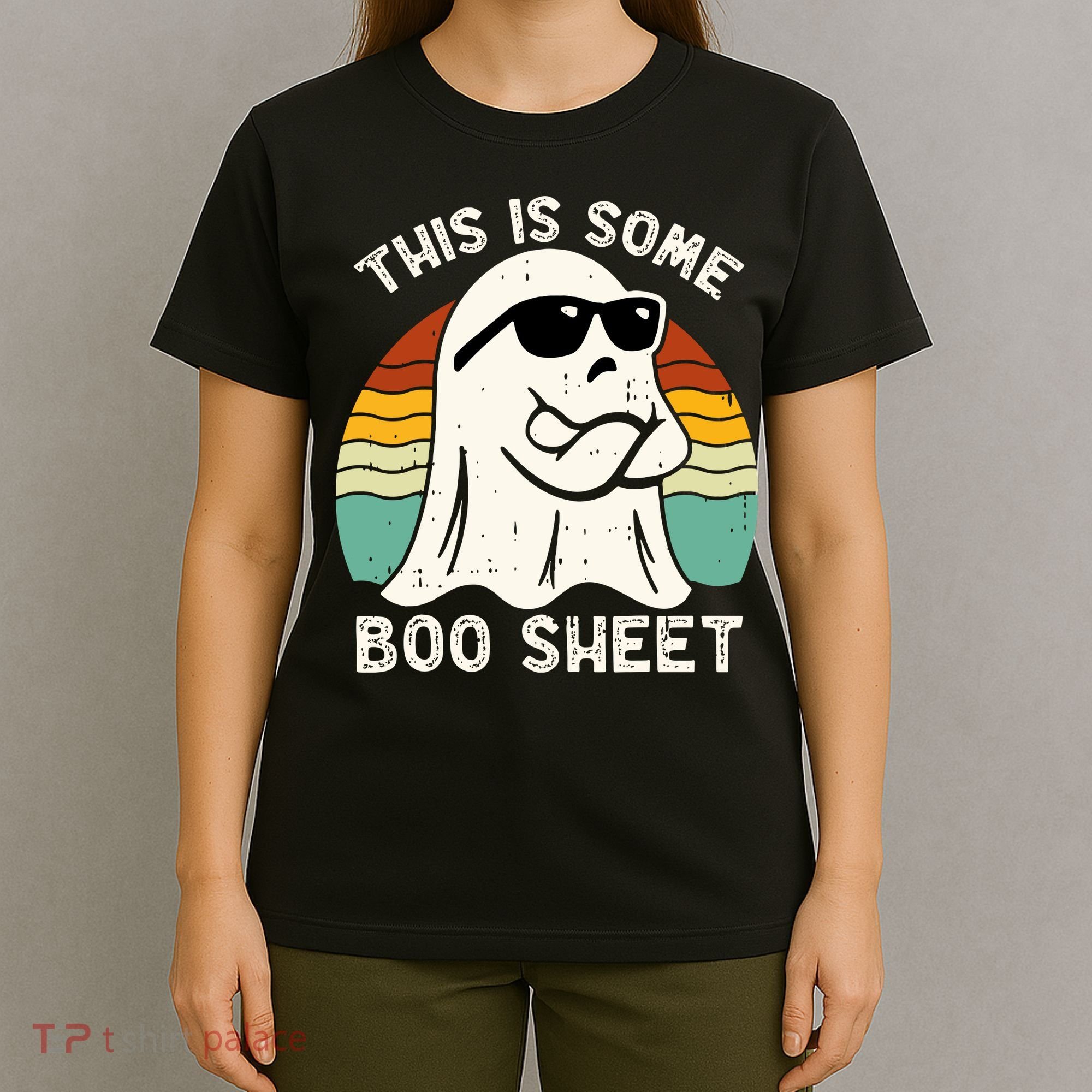 Funny Vintage Halloween Boo Ghost This Is Some Boo Sheet Gift T-Shirt