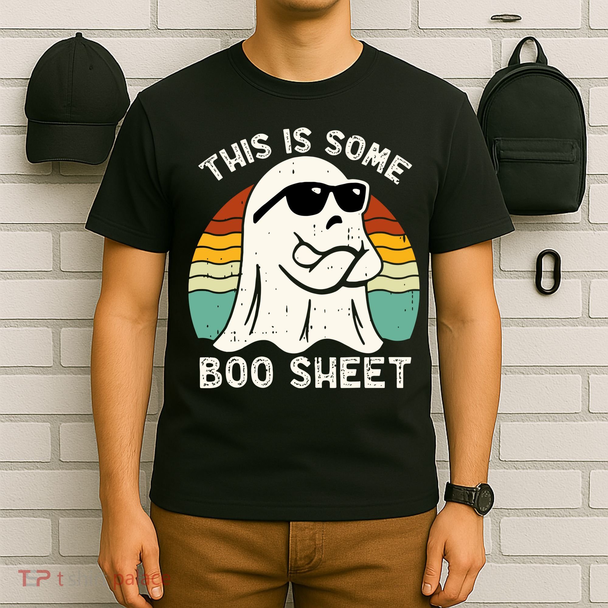 Funny Vintage Halloween Boo Ghost This Is Some Boo Sheet Gift T-Shirt