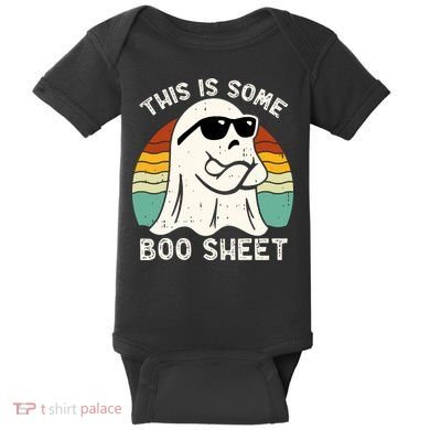 Funny Vintage Halloween Boo Ghost This Is Some Boo Sheet Gift Baby Bodysuit