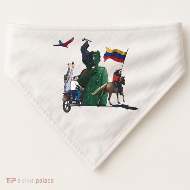Free Venezuela Hasta El Final Abajo Cadenas USA-Made Doggie Bandana