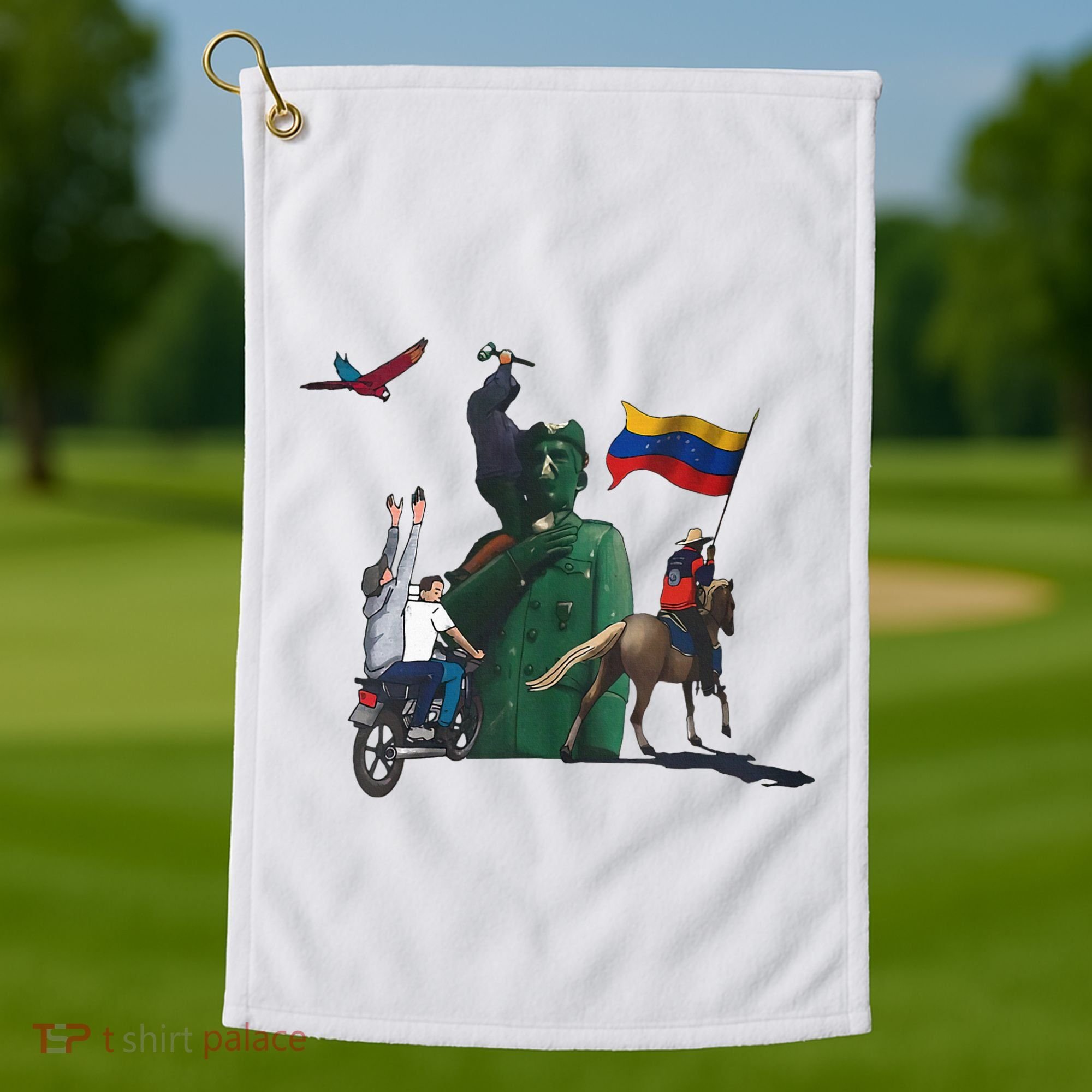 Free Venezuela Hasta El Final Abajo Cadenas Golf Towel