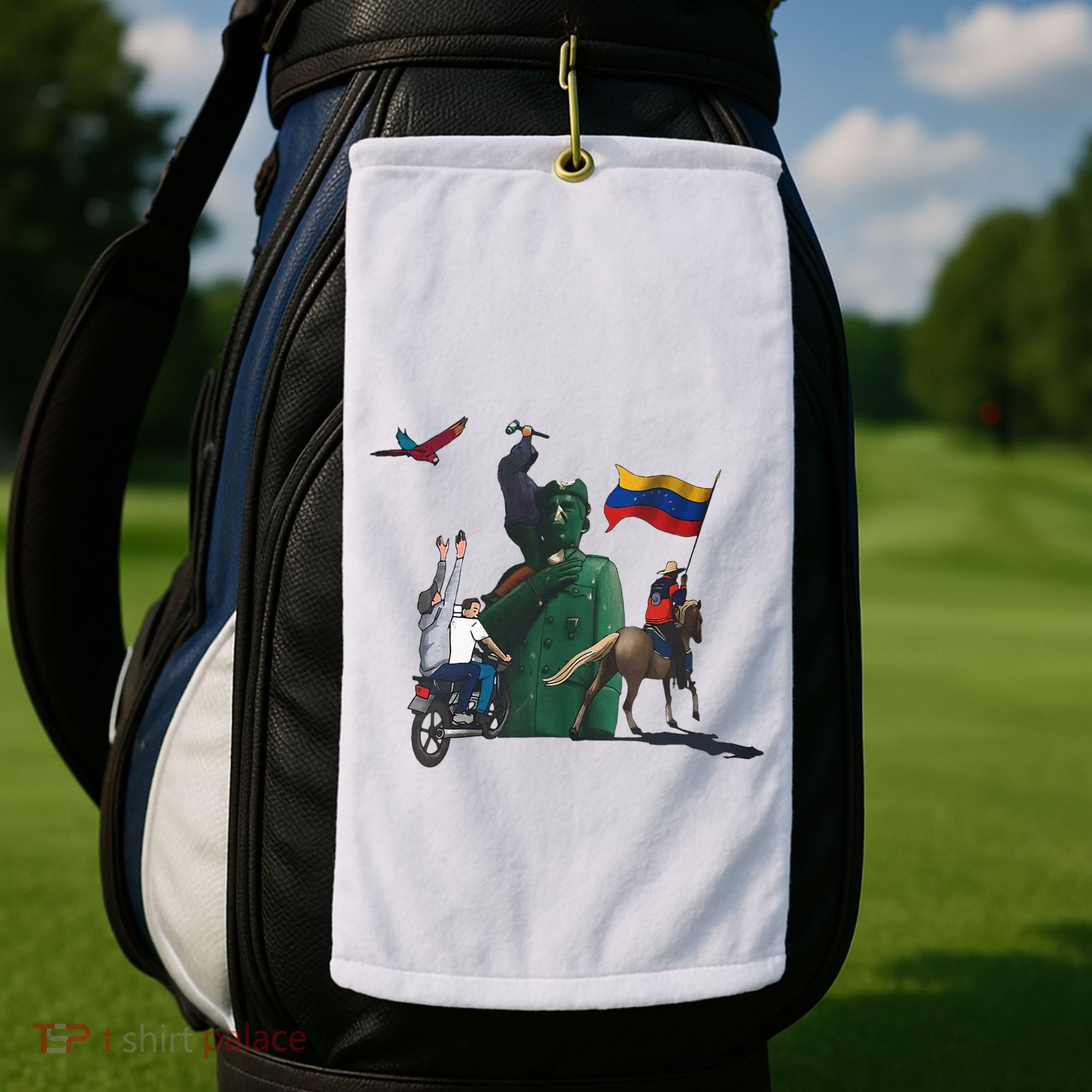 Free Venezuela Hasta El Final Abajo Cadenas Golf Towel