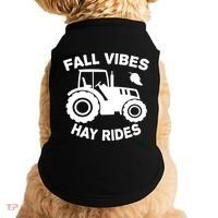 Fall Vibes Hay Rides Season Doggie Tank thumb 0