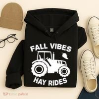 Fall Vibes Hay Rides Season Hoodie thumb 4