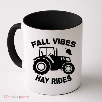 Fall Vibes Hay Rides Season Coffee Mug