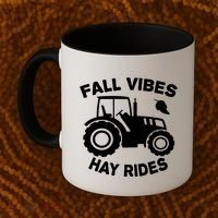 Fall Vibes Hay Rides Season Coffee Mug thumb 2