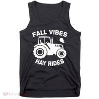 Fall Vibes Hay Rides Season Tank Top thumb 0