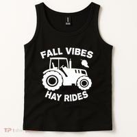 Fall Vibes Hay Rides Season Tank Top thumb 2