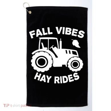 Fall Vibes Hay Rides Season Golf Towel