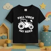 Fall Vibes Hay Rides Season Toddler T-Shirt thumb 3