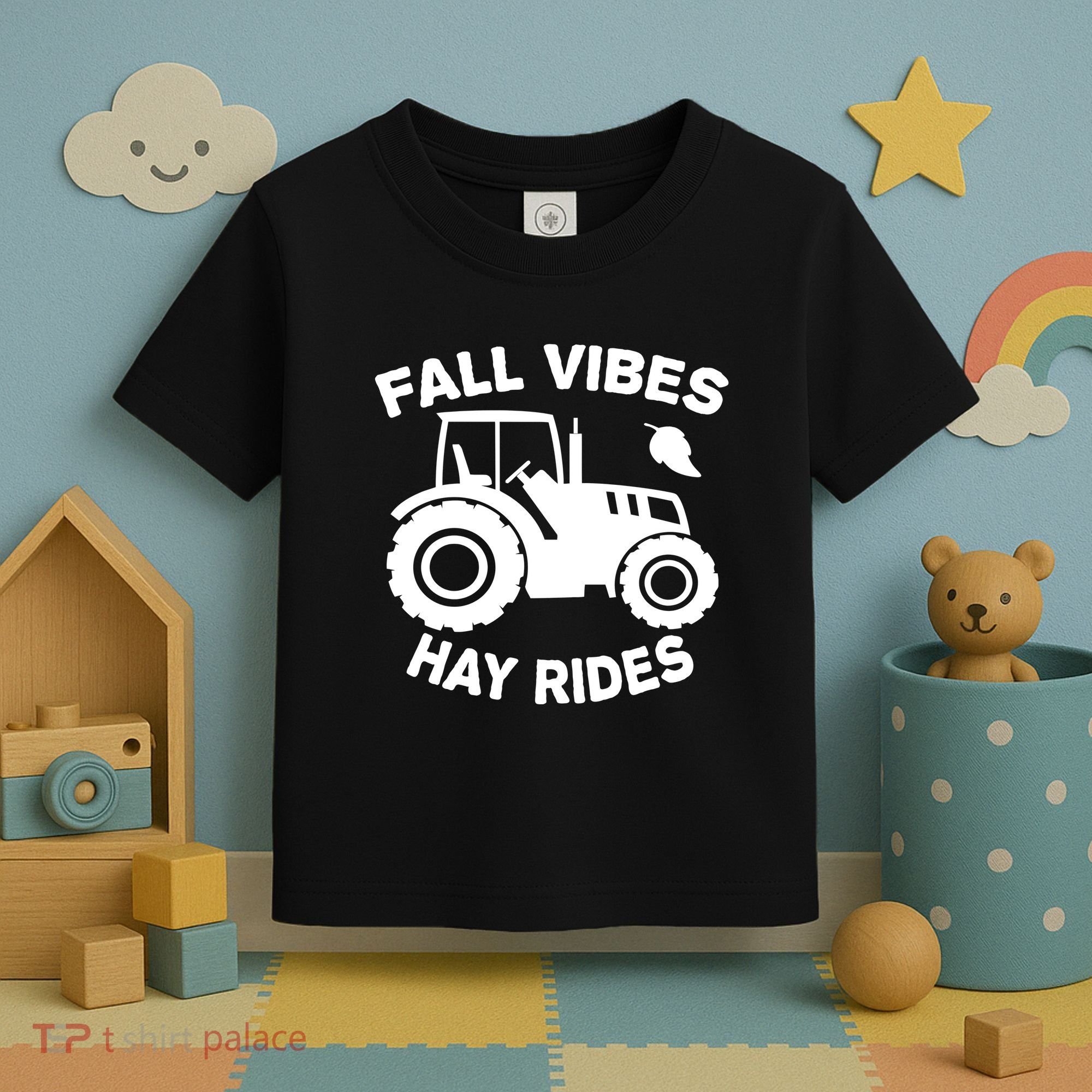 Fall Vibes Hay Rides Season Toddler T-Shirt
