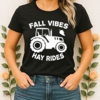 Fall Vibes Hay Rides Season Women's T-Shirt thumb 2