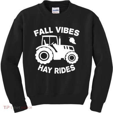 Fall Vibes Hay Rides Season Kids Sweatshirt