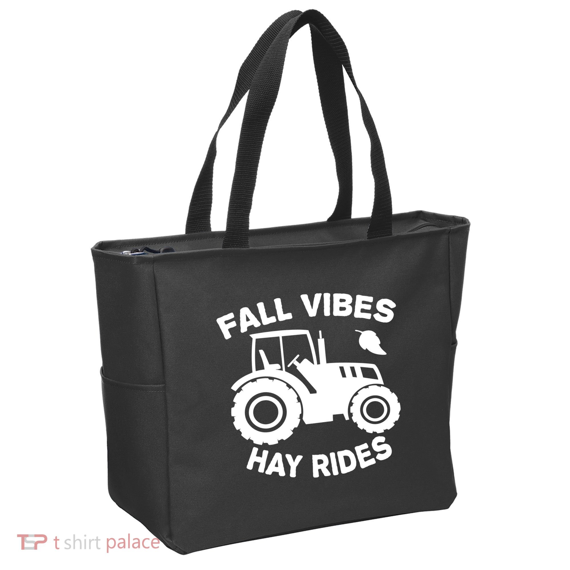 Fall Vibes Hay Rides Season Tote Bag