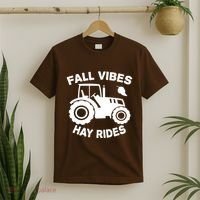 Fall Vibes Hay Rides Season T-Shirt thumb 2