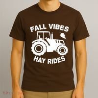 Fall Vibes Hay Rides Season T-Shirt thumb 3