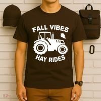 Fall Vibes Hay Rides Season T-Shirt thumb 6