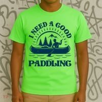 Funny Vintage I Need A Good Paddling Canoe Kayak Fan T-Shirt thumb 3