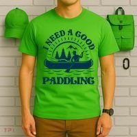 Funny Vintage I Need A Good Paddling Canoe Kayak Fan T-Shirt thumb 6