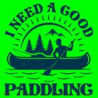 Funny Vintage I Need A Good Paddling Canoe Kayak Fan T-Shirt thumb 7