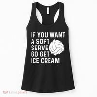 Funny Volleyball If You Want A Soft Serve Volleyball Women Women's Tank Top thumb 0