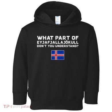 Funny Volcano Iceland Toddler Hoodie