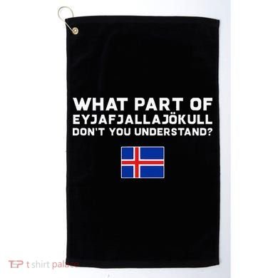 Funny Volcano Iceland Golf Towel