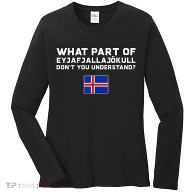 Funny Volcano Iceland Women's Long Sleeve Shirt