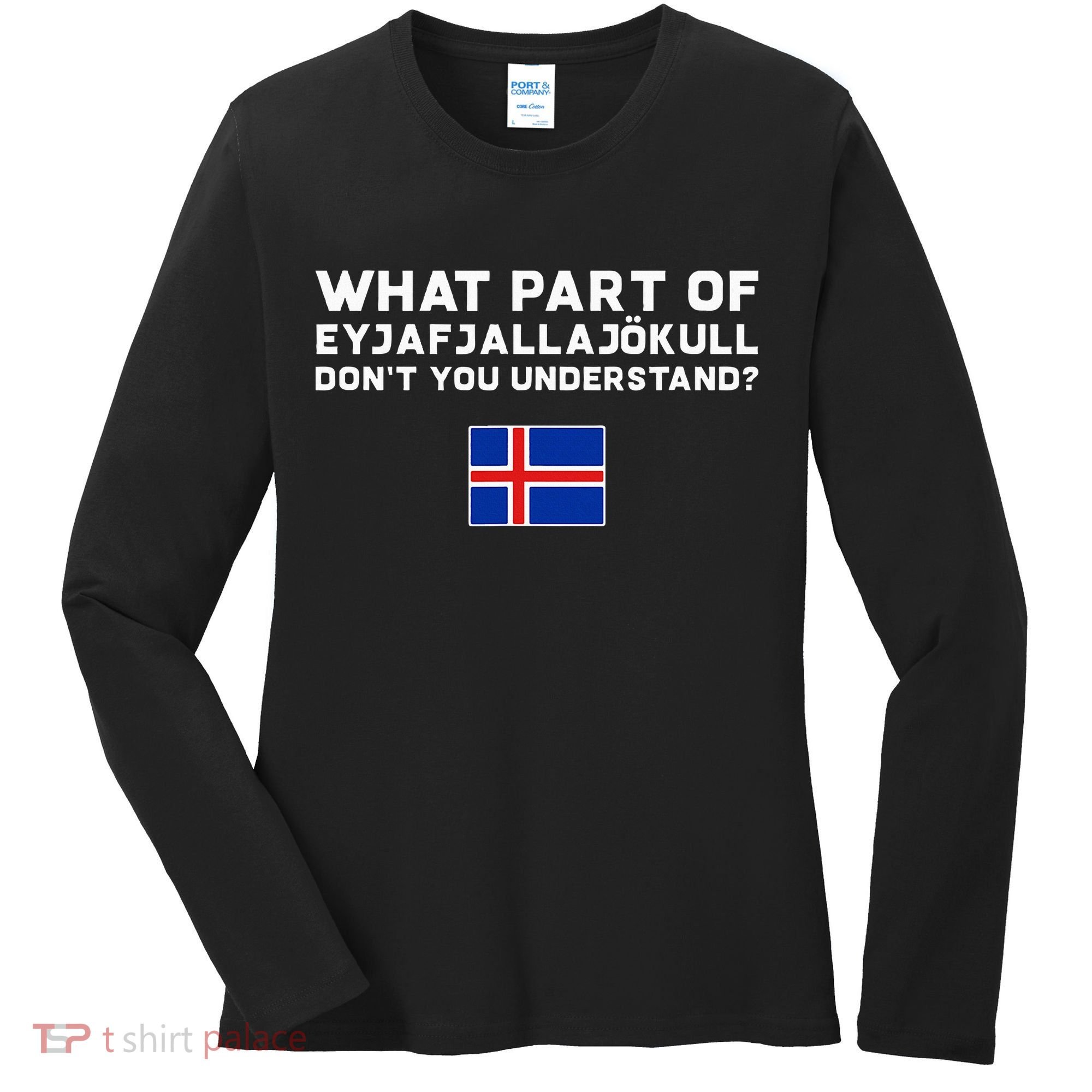 Funny Volcano Iceland Women's Long Sleeve Shirt