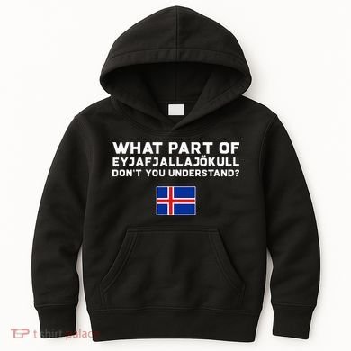 Funny Volcano Iceland Kids Hoodie