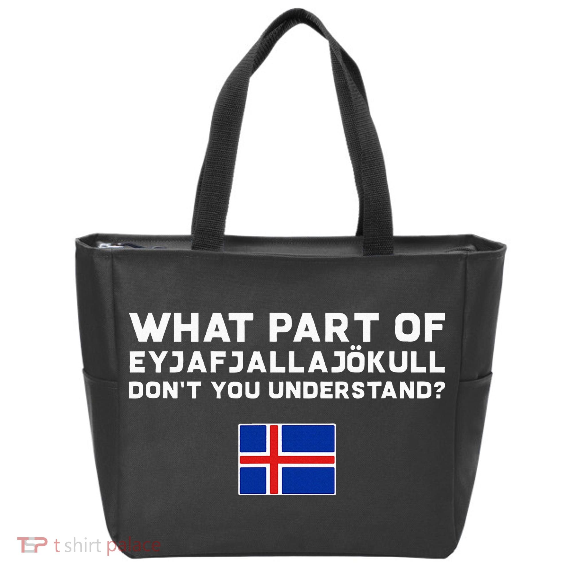 Funny Volcano Iceland Tote Bag