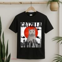 Funny Vintage Japanese Catzilla British Shorthair Cat T-Shirt thumb 2
