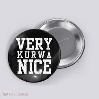 Funny Very Kurwa Nice Poland Polska Very Nice Fathers Day Button thumb 0