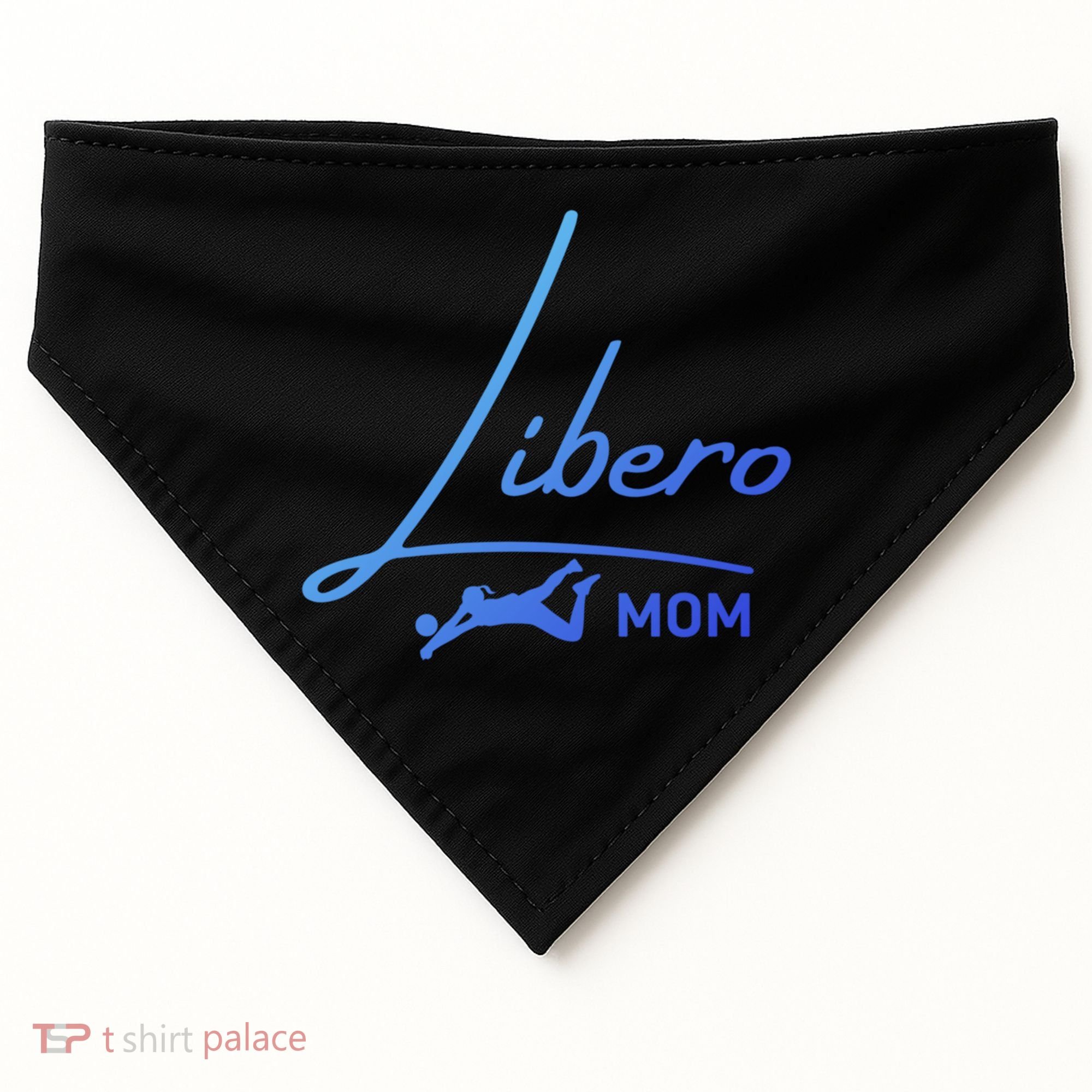 Fun Volleyball Libero Mom Graphic Gift USA-Made Doggie Bandana