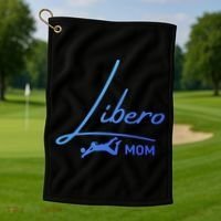 Fun Volleyball Libero Mom Graphic Gift Golf Towel thumb 1