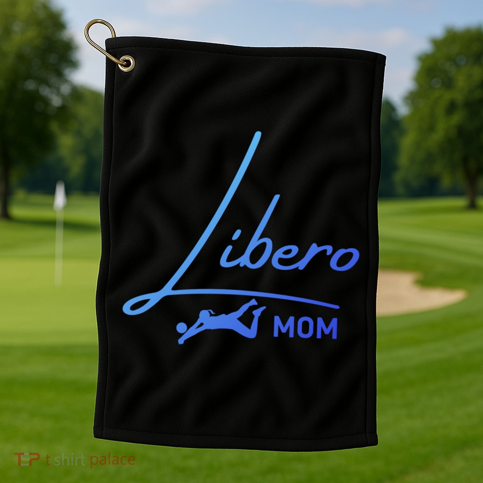 Fun Volleyball Libero Mom Graphic Gift Golf Towel