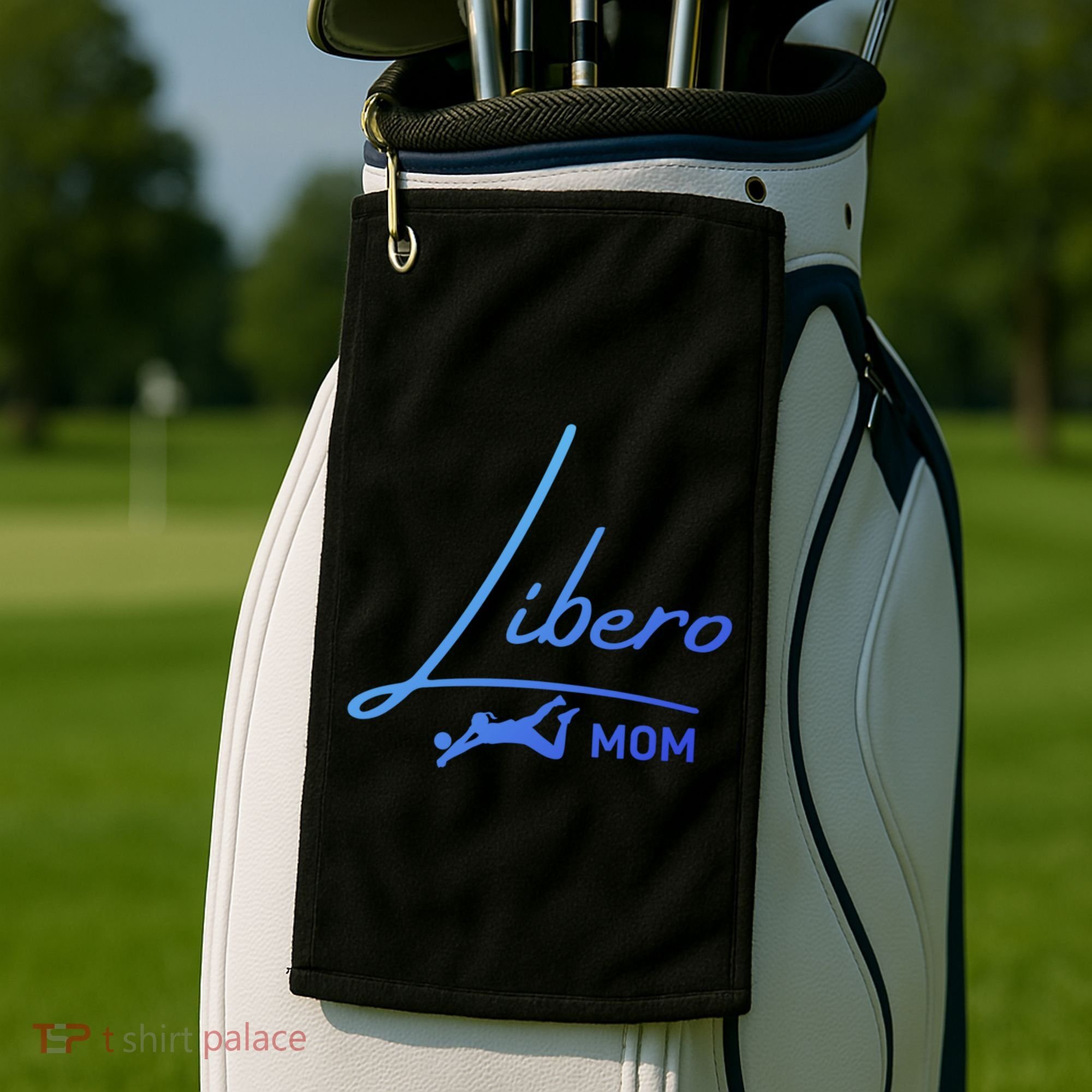 Fun Volleyball Libero Mom Graphic Gift Golf Towel