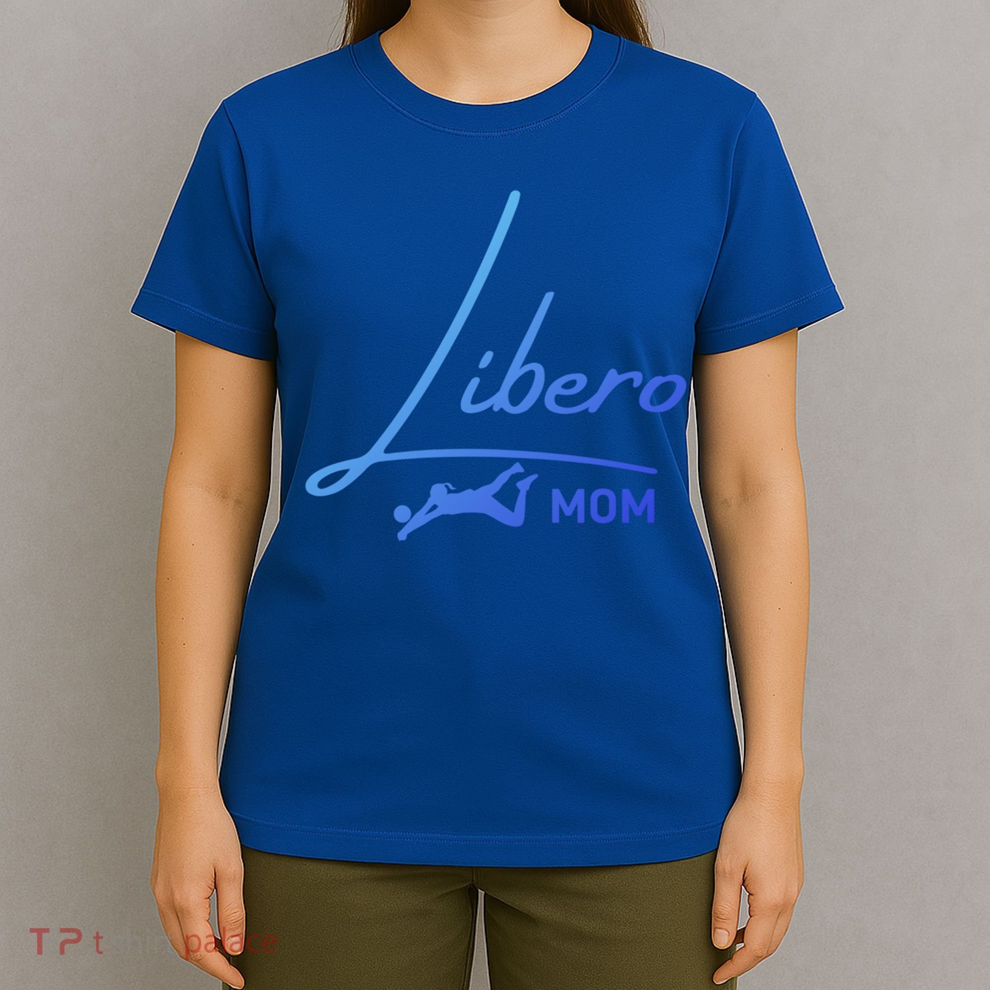 Fun Volleyball Libero Mom Graphic Gift T-Shirt