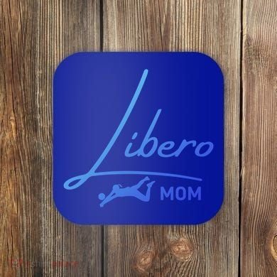 Fun Volleyball Libero Mom Graphic Gift Coaster