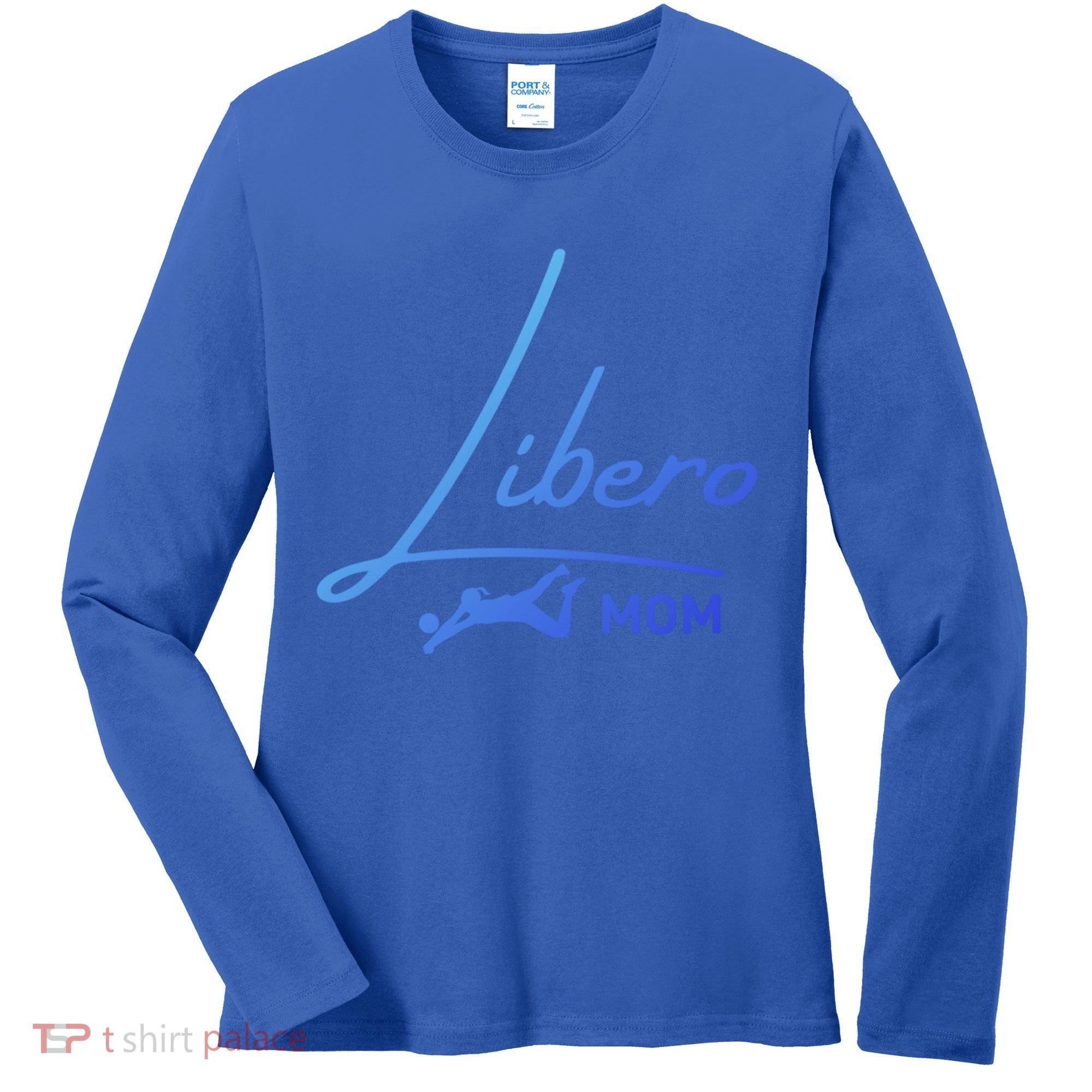 Fun Volleyball Libero Mom Graphic Gift Women's Long Sleeve Shirt