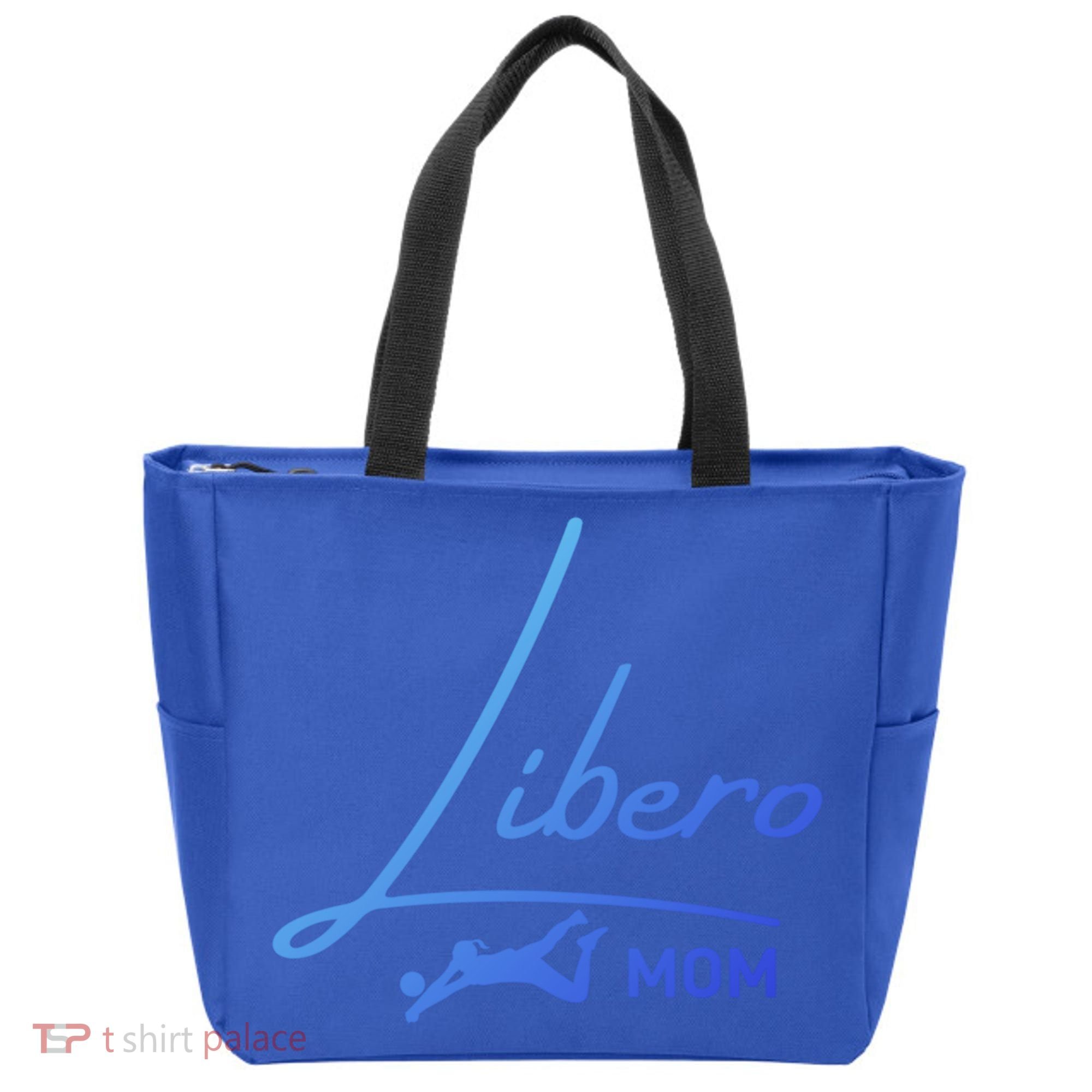 Fun Volleyball Libero Mom Graphic Gift Tote Bag