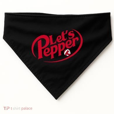 Funny Volleyball Lets Pepper Practice Term Great USA-Made Doggie Bandana