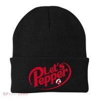 Funny Volleyball Lets Pepper Practice Term Great Beanie thumb 0
