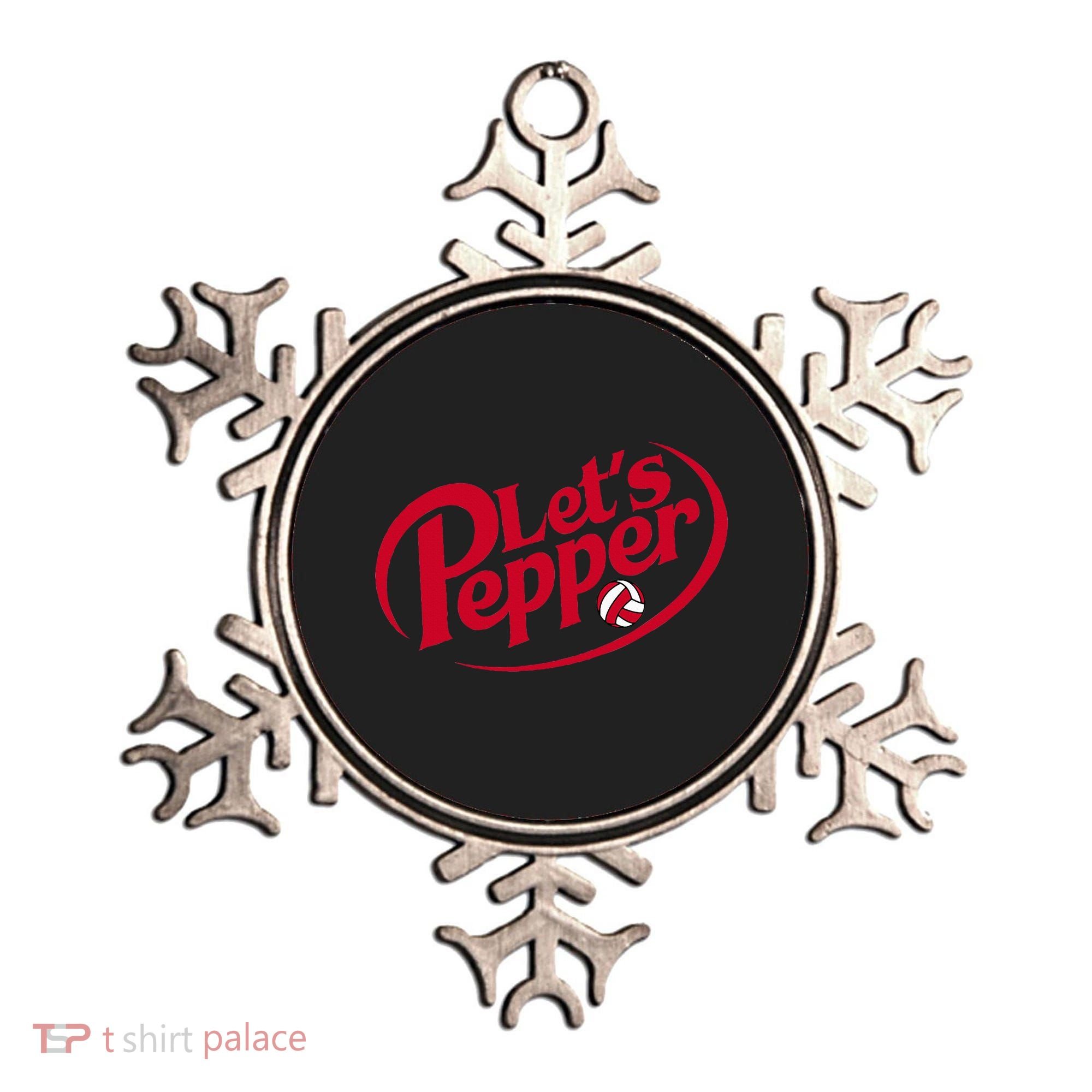 Funny Volleyball Lets Pepper Practice Term Great Ornament