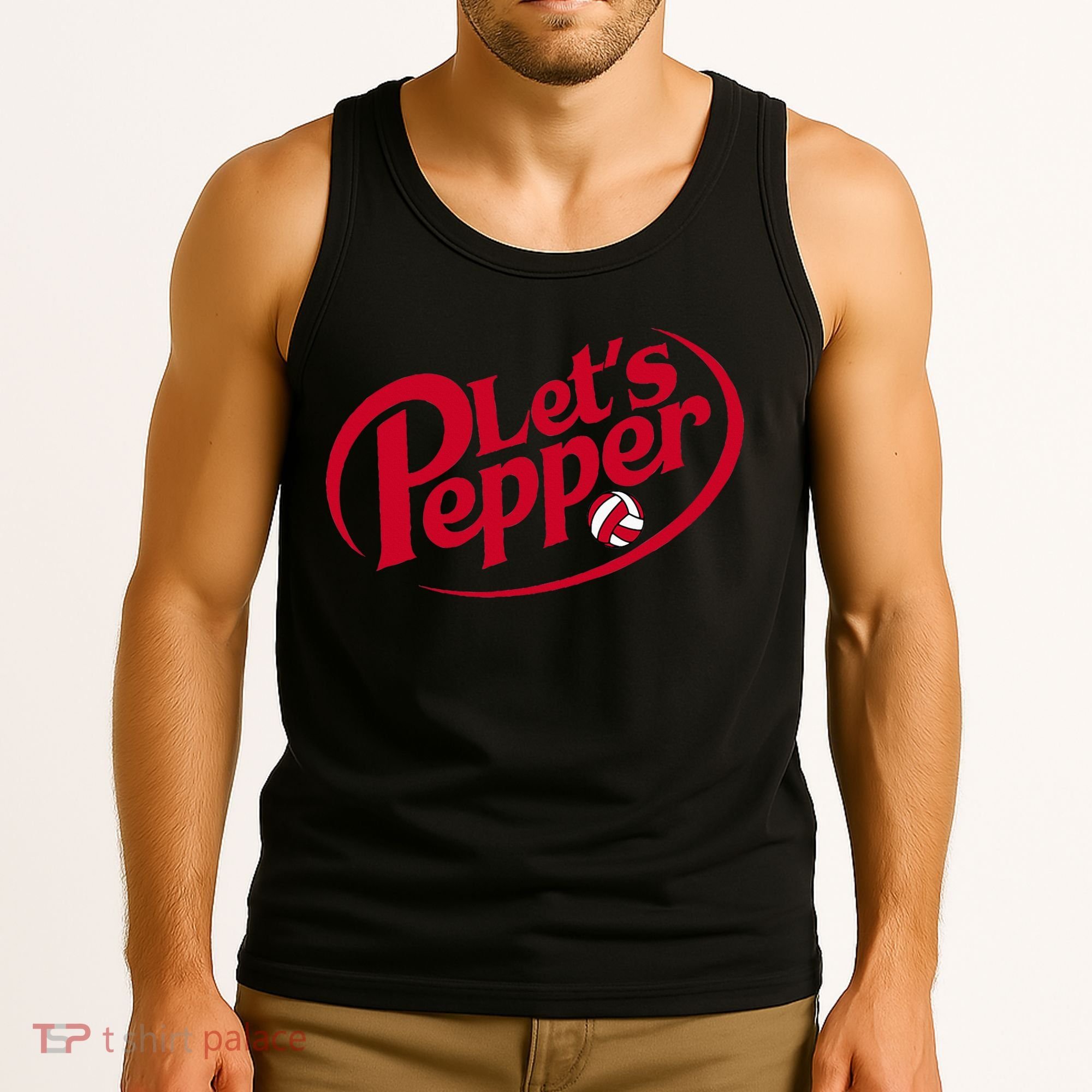 Funny Volleyball Lets Pepper Practice Term Great Tank Top