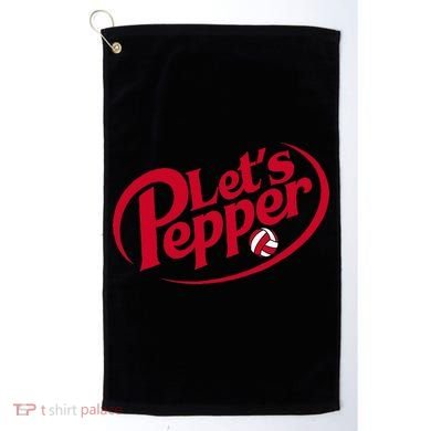 Funny Volleyball Lets Pepper Practice Term Great Golf Towel