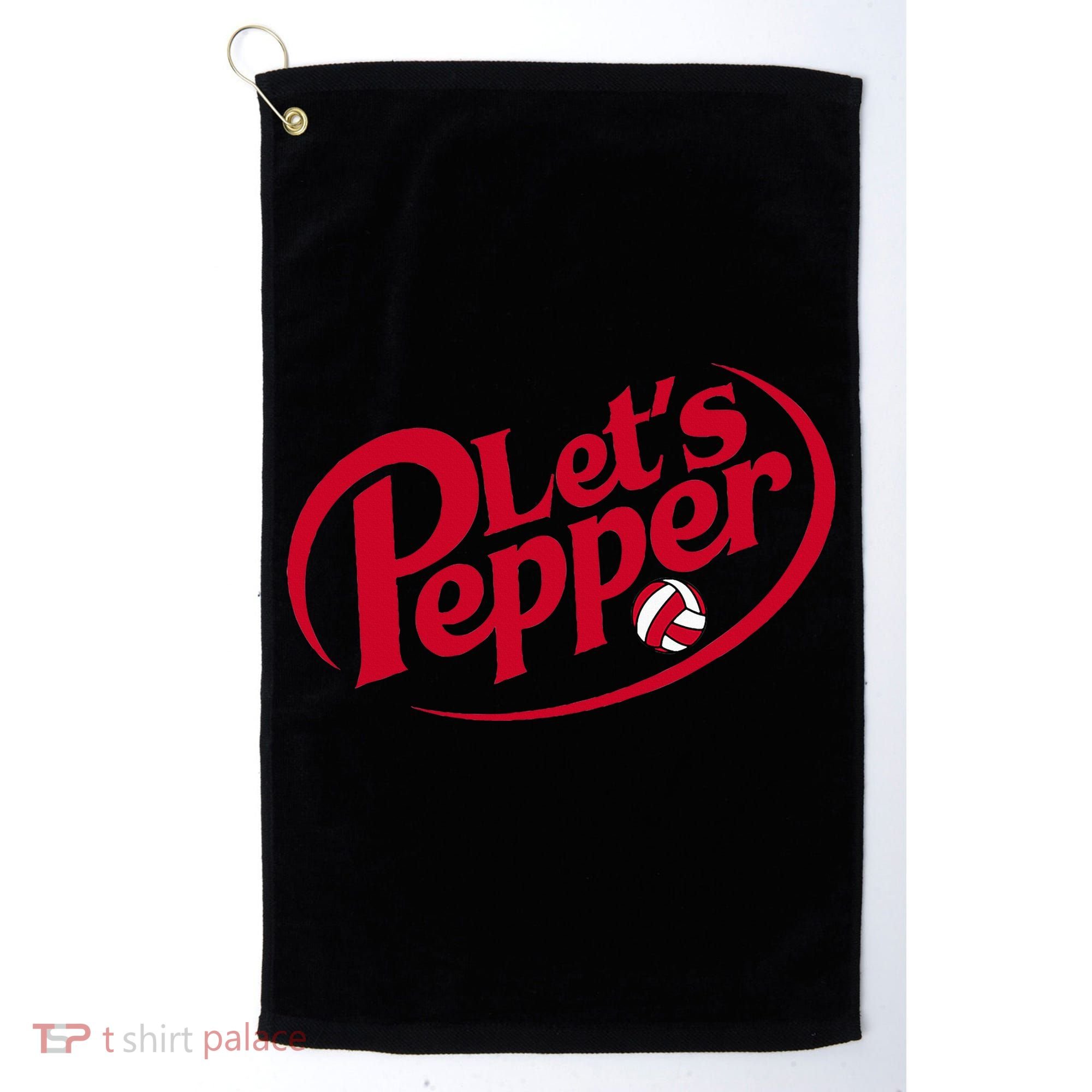 Funny Volleyball Lets Pepper Practice Term Great Golf Towel