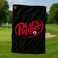 Funny Volleyball Lets Pepper Practice Term Great Golf Towel thumb 1