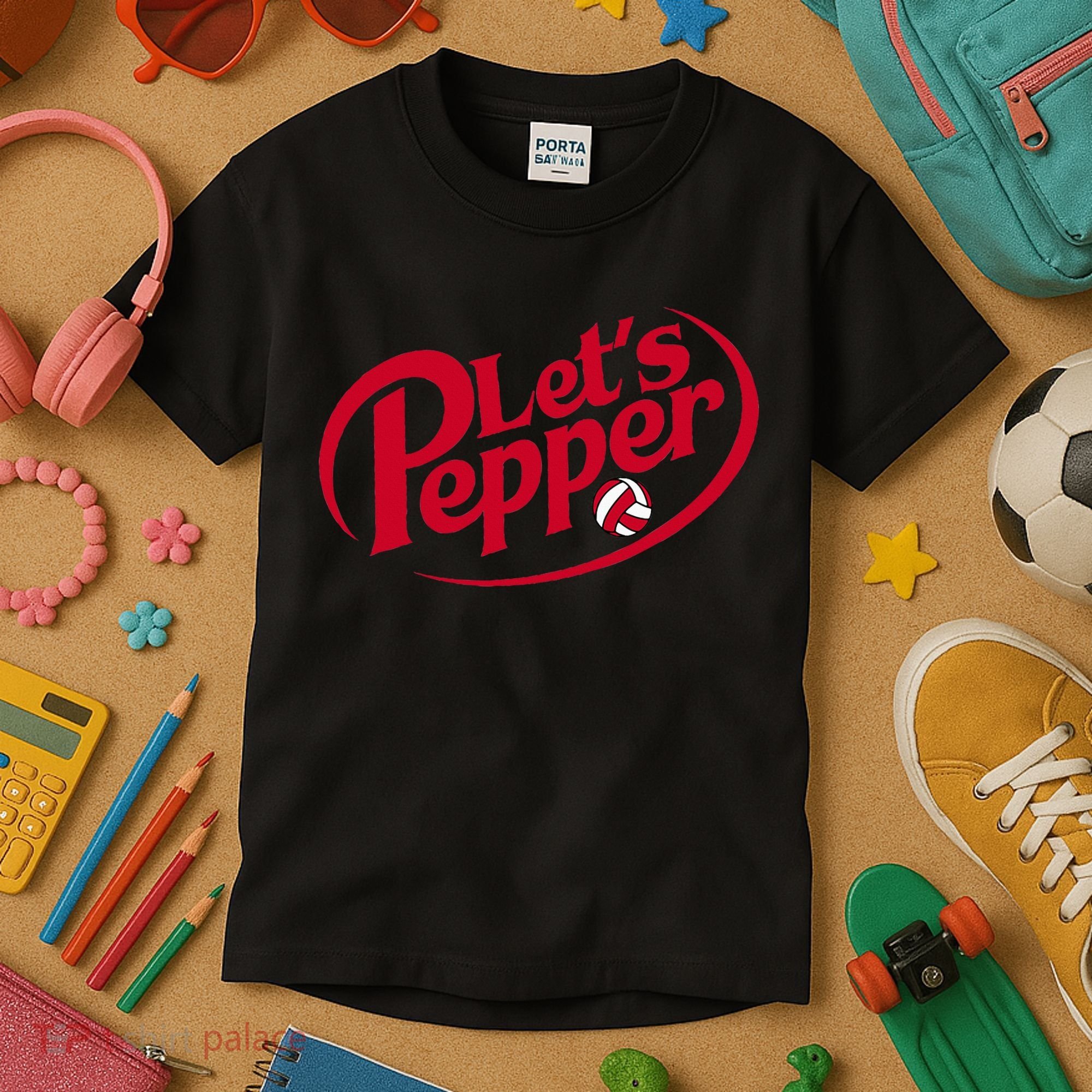 Funny Volleyball Lets Pepper Practice Term Great Kids T-Shirt